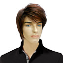 Capless Bestnote Synthetic Kurze glatte schwarze Haare Perücke