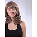 Capless Mefiun Length Mixed Color Wave Heat-Resistant Fiber Wigs