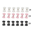 20PCS 3D Resin Finger Nail Decorations Diamond bowknot (assorti kleur)