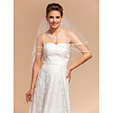 Elegant à un seul échelon Voiles de mariage coude avec Bord Crayon
