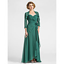 Sheath/Column V-neck Floor-length Chiffon Mother of the Bride Dress With A Wrap