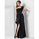 Sheath/Column One Shoulder Floor-length Spandex Evening Dress