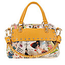 Women's Cute Print PU Satchel(33*23*11cm)