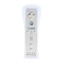 2-in-1 Wii / Wii MotionPlus u télécommande sans fil avec étui de protection en silicone (blanc)