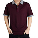 Homme élégant collier simple Shirt Loose T-shirt