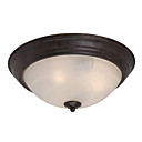 120W Round Transitional Ceiling Light with 3 Lights and Alabaster Glass Shade