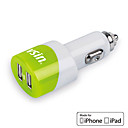 Dual USB Car Charger VC005 mit iPhone 4 Kabel 1,2 m für iPhone, iPad und vieles mehr (MFi Lizenz, verschiedene Farben)