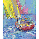 stampato paesaggio barca a vela Stampe di Richard Wallich