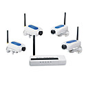 2.4GHz Digital Wireless Security Kit with 4 Cameras(Network Remote Monitoring)