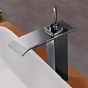 Chrome Finish Water Fall baño de acero inoxidable grifo del fregadero