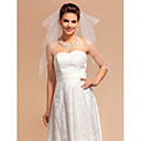 Two-tier Elbow Wedding Veils With With Pencil Edge