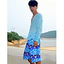 Men’s Beach Casual Blue Graffiti Trunks