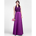 A-line Halter Floor-length Chiffon Bridesmaid Dresses