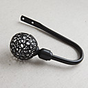 Nido Fiore cruciforme Antique Black Finitura Holdbacks (una coppia)