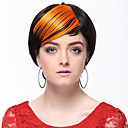 Synthétique de haute qualité des cheveux orange droite Bangs