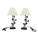 40W Artistic Table Lamp with Metal flowers and Leaves in Lampstand