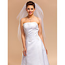 3 Layers Elbow Wedding Veils With Cut Edge