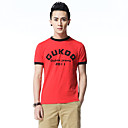 TONLION Men's Letter Print Ronde Kraag korte mouw T-shirt