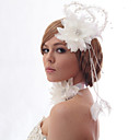 Beautiful Silk Screen With Feathers Wedding/Bride Headdress Flower