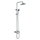 Contemporaine Centerset Chrome robinet de douche avec pomme de douche + douche à main