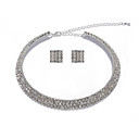 Gorgeous Clear Crystal Wedding Bridal Necklace and Earrings Jewelry Set