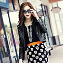 Nice Long Sleeve Standing Collar PU Casual/Party Jacket(More Colors)