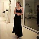 Mujeres camiseta cuello redondo Scoop Maxi vestido sin espalda Correa