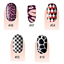 28PCS 3D completo cover Cartoon Nail Stickers S10 Series No.2 (colores surtidos)