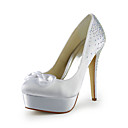 Gorgeous Satin Stiletto Heel Pumps With Rhinestone Wedding Shoes (More Colors)