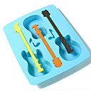 legal em forma de guitarra silicone molde bandeja de gelo