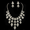 Perfecte legering met strass Dames Sieraden Sets inclusief ketting, oorbellen
