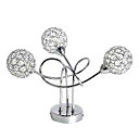 120W Contemporary Table Light with Glittering Crystal Globe Shade
