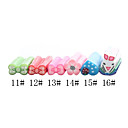 10pcs 3D en céramique Décorations de bande dessinée de bâton à ongles n ° 3 (couleurs assorties)