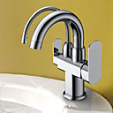 Contemporáneo Central cromado latón grifo de la cocina