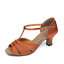 Women's Satin Upper T-Strap Latin / Ballroom Dance Shoes