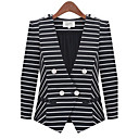 Vrouwen Stripe Button Blazer