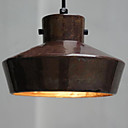 Lámpara colgante retro artístico 40W con Rusty Sombra Sombrero en forma de metal