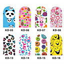 12PCS 3D Full-cubrir Nail Art Stickers Cartoon Series (NO.2, colores surtidos)