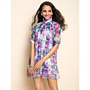 TS Half Sleeve Chiffon Print Dress