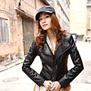 Langarm Umlegekragen PU Casual / Party-Jacke