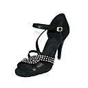 Customized Women's Satin Upper Ankle Strap Latin / Ballroom Dance Shoes With Rhinestone (More Colors)