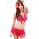 Fuchsia Fashion Sexy Tassel Bikini