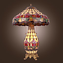 Tiffany Table Light with 3 Lights-Electroplate Finish