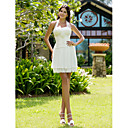 Sheath/Column Halter Short/Mini Chiffon Wedding Dress