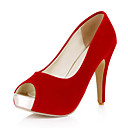 Suede Stiletto Heel Peep Toe With Split Joint Party / Evening / Wedding Shoes (More Colors)