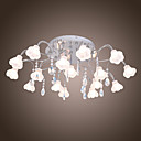 BROCKTON - Lampadario motivo floreale in cristallo con 16 lampadine