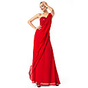 Sheath/Column One Shoulder Floor-length Chiffon Evening Dress