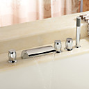Sprinkle® - cascada de bronce grifo de la bañera con ducha de mano (tres asas)