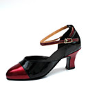 Patent Leather Upper Ankle Strap Modern / Ballroom Dance Shoes For Women