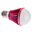 E27 5W 420-450LM 6000-6500K Natural White Light Pink Shell LED Ball Bulb (85-265V)